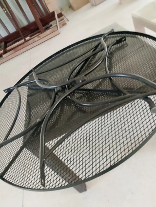 Tavolo rotondo da giardino in metallo cm 120