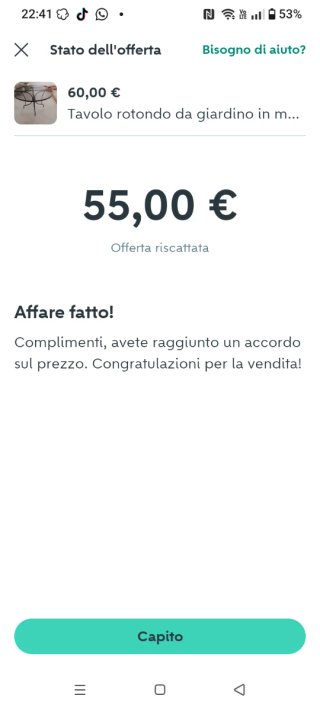 Tavolo rotondo da giardino in metallo cm 120