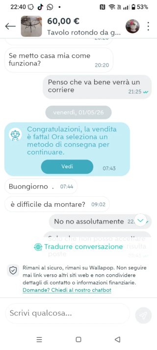 Tavolo rotondo da giardino in metallo cm 120