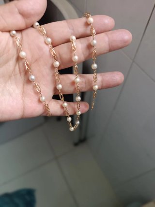 Collar de oro 18k y perlas