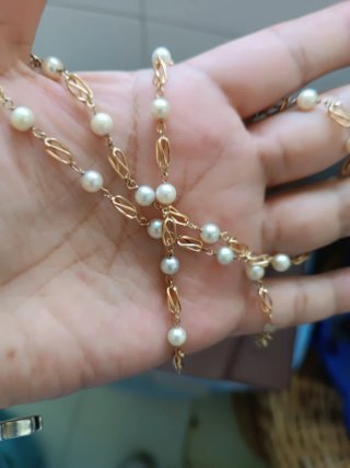 Collar de oro 18k y perlas