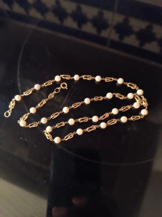 Collar de oro 18k y perlas