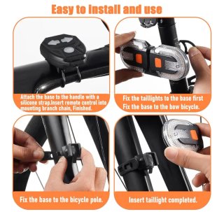 Luz trasera bicicleta con mando a distancia