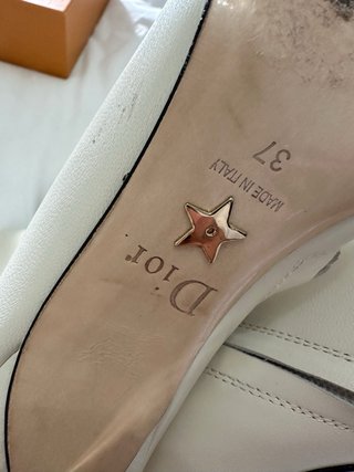 Botines Dior Blanco Tacón Dorado