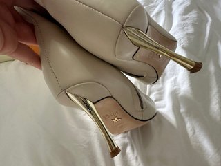 Botines Dior Blanco Tacón Dorado