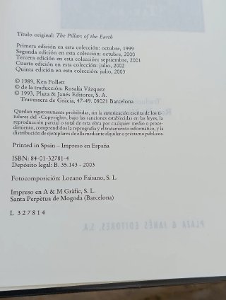 Los Pilares De La Tierra, libro de Ken Follet
