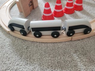 Tren madera y accesorios niños