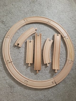 Tren madera y accesorios niños