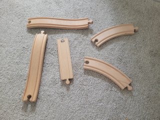 Tren madera y accesorios niños