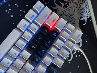 Teclado Mecánico Led AJAZZ Blanco y Azul