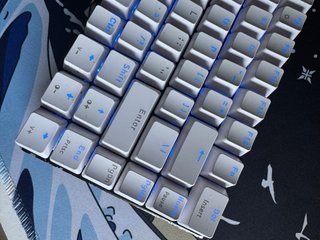 Teclado Mecánico Led AJAZZ Blanco y Azul