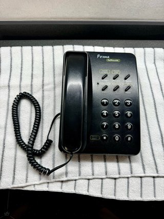 Teléfono fijo Forma negro