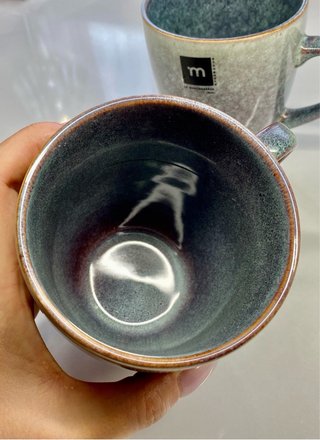 Tazas La Mediterránea verdes y moradas