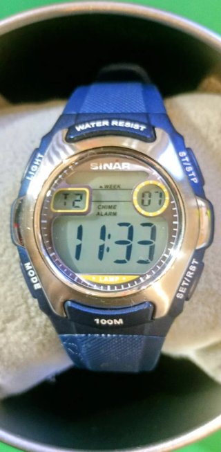 Orologio sportivo Sinar blu/argento