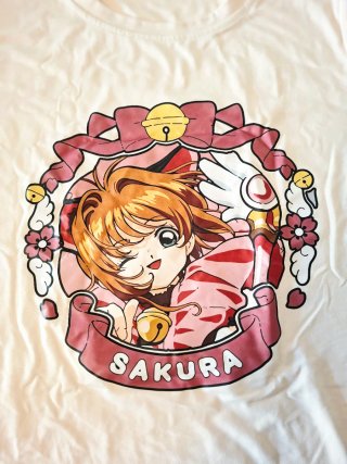 Camiseta Sakura Cardcaptor Anime Rosa Talla M