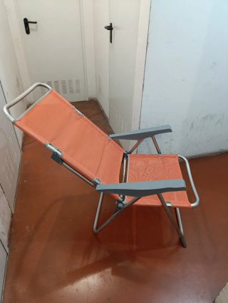 Silla plegable playa y piscina naranja