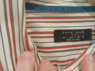 Camisa Zara Rayas M