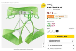 Arnés escalada chica Talla M nuevo