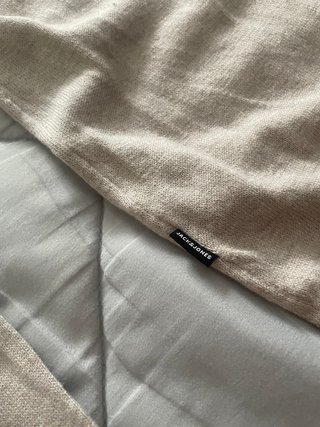 Jersey cuello vuelto alto beige