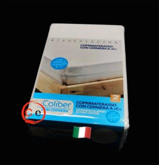Coprimaterasso Coliber con cerniera cotone 100%