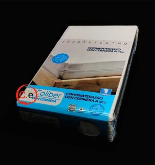 Coprimaterasso Coliber con cerniera cotone 100%