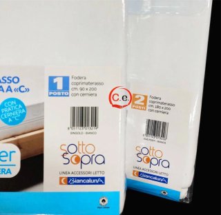 Coprimaterasso Coliber con cerniera cotone 100%