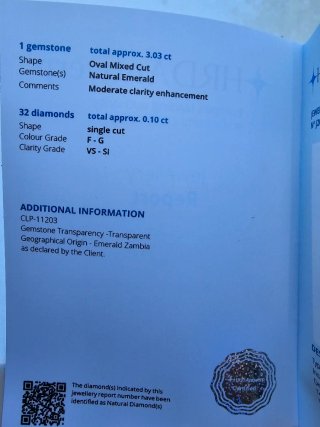 Colgante Oro Esmeralda y Diamantes