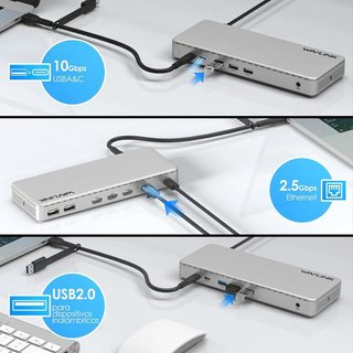 WAVLINK UG77PD1 dock triple monitor PD 100W NUEVO