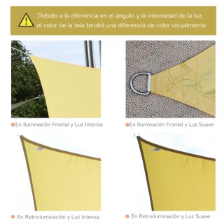 Toldo Vela Rectangular 6x4m Beige