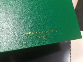 Caja de reloj Rolex verde