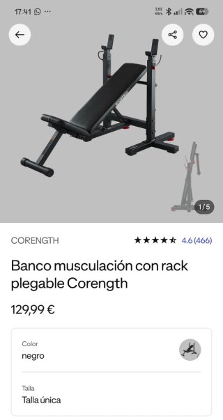 Banco musculación rack plegable Corength
