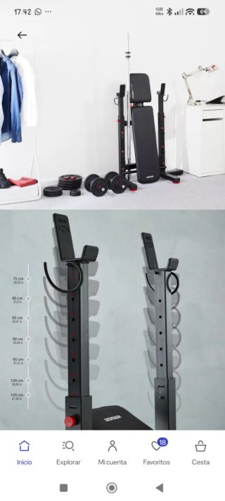 Banco musculación rack plegable Corength