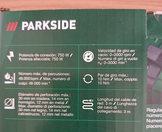 Taladro percutor Parkside 750W nuevo