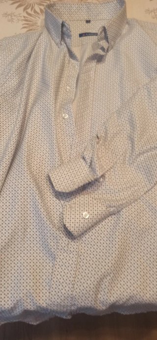 Camisa LANGZI blanca estampada