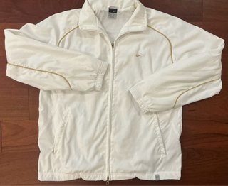 Chaqueta Track Nike Blanca Dorada Vintage talla M