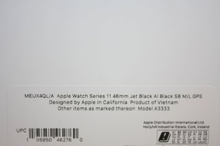 APPLE WATCH SERIES 11 JET BLACK GPS MODELO A3333