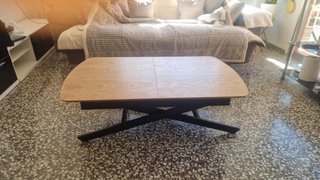 Mesa extensible elevable roble natural