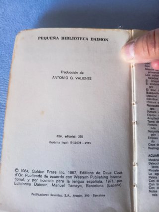 libro antiguo de tecnicas de pintura