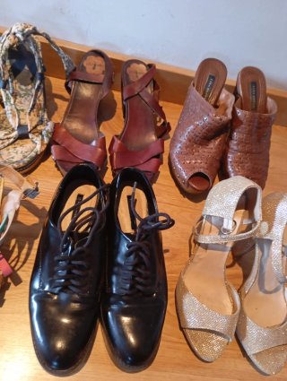 Lote de 6 pares de zapatos mujer talla 36
