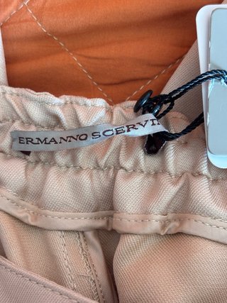Pantaloni Ermanno Scervino Beige Lino e Cotone
