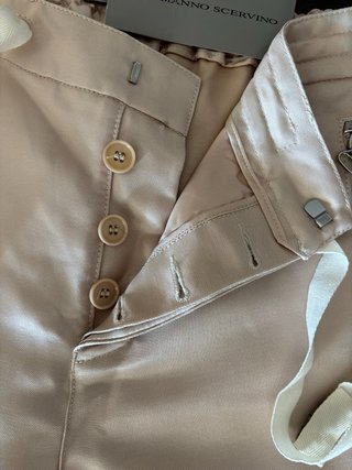 Pantaloni Ermanno Scervino Beige Lino e Cotone