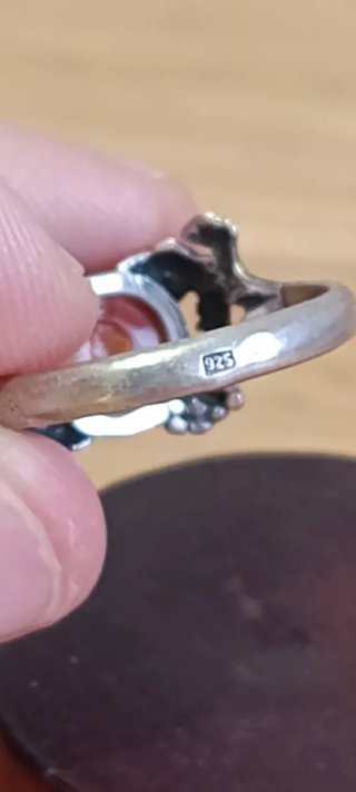 Anillo Plata Vid Uvas Ámbar