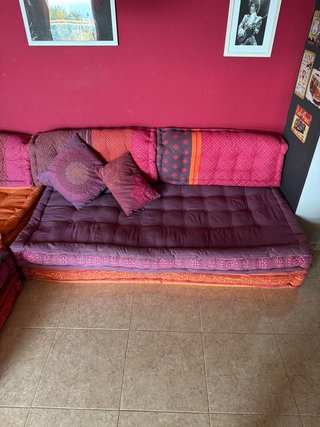 Sofá modular de suelo estilo bohemio