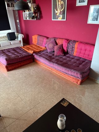 Sofá modular de suelo estilo bohemio