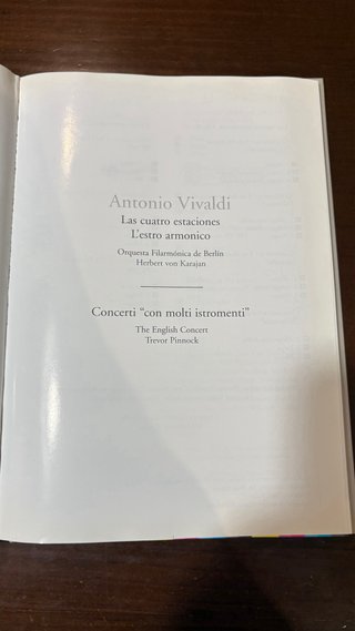 Libro 2 CDs Vivaldi Las Cuatro Estaciones