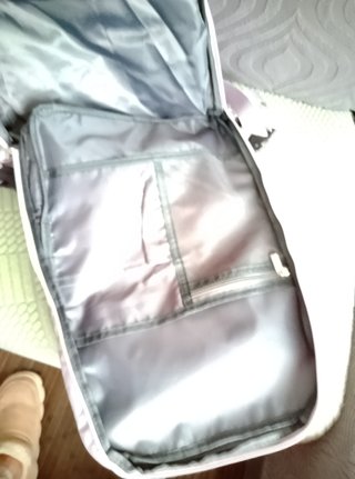 Mochila lila para viajes 7compartimentos