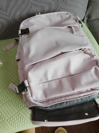 Mochila lila para viajes 7compartimentos