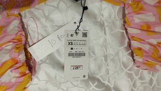 Body Zara estampado mangas abullonadas