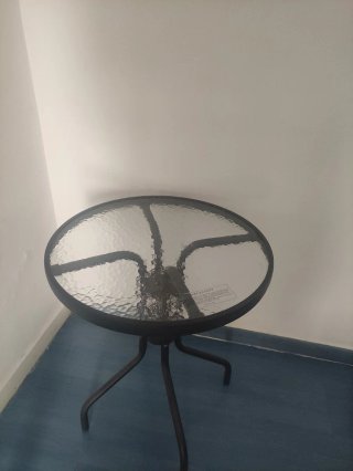 Mesa de Jardín KOMFOTTEU Vidrio Templado