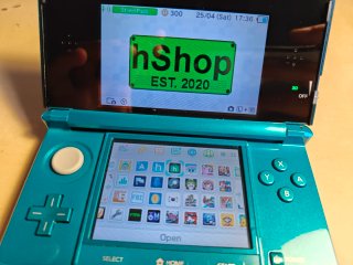 Nintendo 3DS Blue Turquoise Modded
